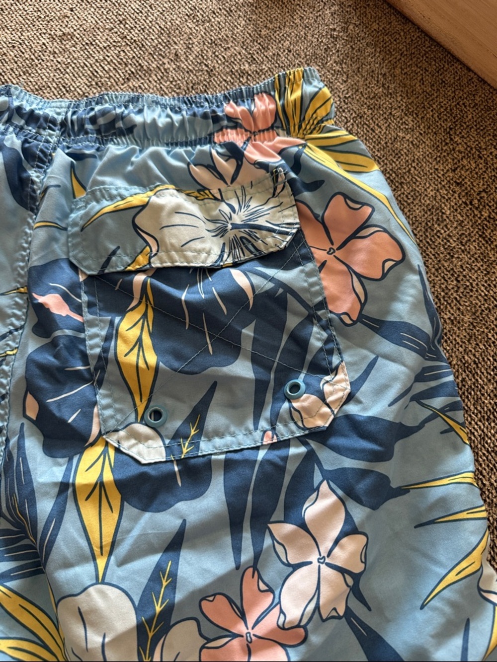 🎉HP🎉 George Men’s Blue Floral Swim Trunks - Picture 4 of 7